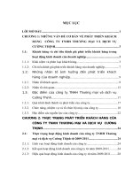 Hoạt động phát triển khách hàng của Công ty TNHH Thương mại và dịch vụ Cường Thịnh