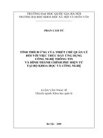 Tính thích ứng của thiết chế quản lý đối với việc thúc đẩy ứng dụng công nghệ thông tin và hình thành chính phủ điện tử tại Bộ Khoa học và Công nghệ