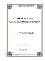 SKKN GIÁO DỤC MÔI TRƯỜNG TRONG MÔN GIÁO DỤC CÔNG DÂN Ở TRƯỜNG TRUNG HỌC CƠ SỞ