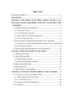 XÂY DỰNG CHƯƠNG TRÌNH QUẢN LÝ HỆ THỐNG TƯỚI TIÊU CỦA HUYỆN Ý YÊN – NAM ĐỊNH