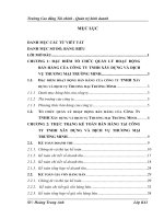 Hoàn thiện kế toán bán hàng tại công ty TNHH Xây dựng và Dịch vụ Thương mại Trường Minh