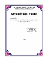 SKKN Nâng cao chất lượng môn ngữ văn bằng phương pháp sử dụng sơ đồ tư duy trong dạy học