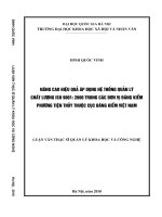 Nâng cao hiệu quả áp dụng hệ thống quản lý chất lượng ISO 9001 2000 trong các đơn vị đăng kiểm phương tiện thủy thuộc Cục Đăng kiểm Việt Nam