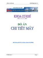 ĐỒ án CHI TIẾT máy THIẾT kế bộ TRUYỀN CHO máy KHUẤY
