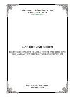 sáng kiến kinh nghiệm RÈN LUYỆN kĩ NĂNG GIẢI  NHANH bài TOÁN về AXIT NITRIC BẰNG ĐỊNH LUẬT bảo TOÀN ELECTRON và PHƯƠNG PHÁP QUI đổi