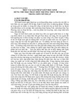 SKKN MỘT VÀI GIẢI PHÁP GIÚP HỌC SINH  HỨNG THÚ HỌC PHÂN MÔN THƯỜNG THỨC MĨ THUẬT TRONG MÔN MĨ THUẬT