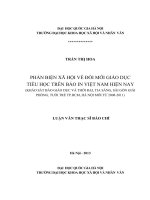 Phản biện xã hội về đổi mới giáo dục tiểu học trên báo in Việt Nam hiện nay (khảo sát báo Giáo dục và thời đại, Tia Sáng, Sài Gòn giải phóng, Tuổi trẻ TP.HCM, H