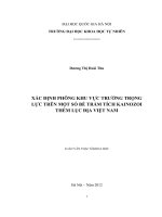 Xác định phông khu vực trường trọng lực trên một số bể trầm tích Kainozoi thềm lục địa Việt Nam