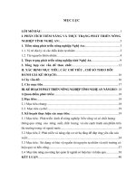 Kế hoạch phát triển nông nghiệp của tỉnh nghệ an năm 2013