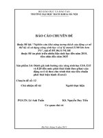 chuyên đề 12 Đánh giá ảnh hưởng của xăng sinh học E10, E15 và E20 đến mức phát thải (tính theo g/km) của động cơ ô tô theo chu trình thử của tiêu chuẩn phát thải hiện hành (Euro2)