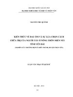 Kiến thức về đau ốm và sự lựa chọn cách chữa trị của người Tày ở nông thôn miền núi tỉnh Yên Bái (nghiên cứu trường hợp xã Kiên Thành, huyện Trấn Yên[162600]162600