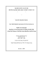 Tục thờ thánh Tam Giang ở vùng ngã ba Xà ( Nghiên cứu trường hợp Làng Đoài, xã Tam Giang, huyện Yên Phong, tỉnh Bắc Ninh và làng Mai Thượng, xã Mai Đình, huyện hiệp hòa, tỉnh bắc giang