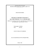 Thái độ xã hội đối với hành vi quan hệ tình dục của vị thành niên (Nghiên cứu trường hợp tại xã Liêm Cần, huyện Thanh Liêm, tỉnh Hà Nam và phường Đồng Xuân