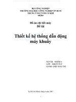 đồ án chi tiết máy thiết kế hệ thống dẫn động máy khuấy