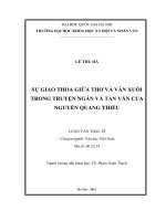 Sự giao thoa giữa thơ và văn xuôi trong truyện ngắn và tản văn của Nguyễn Quang Thiều