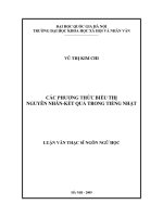 Các phương thức biểu thị nguyên nhân - kết quả trong tiếng Nhật