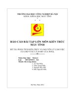 báo cáo bài tập lơn môn kiến trúc máy tínhPHÂN TÍCH KIẾN TRÚC và NGUYÊN lý làm VIỆC của bộ VI xử lý 64 BIT của INTEL