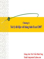 Bài giảng Tin học căn bản Chương 4 - GV.Trần Thanh San