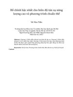 Bổ chính bậc nhất cho biên độ tán xạ năng lượng cao và phương trình chuẩn thế sl