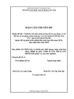 Chuyên đề 6 Phối trộn và đánh giá chất lượng xăng sinh học (tổng 18000 lít gồm 17000 lít E10, 500 lít E15 , 500 lít E20) phục vụ việc thử nghiệm