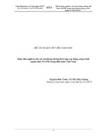 Bước đầu nghiên cứu hệ thống cống đỡ cho phương pháp NATM