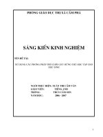 SỬ DỤNG CÁC PHƯƠNG PHÁP TRÒ CHƠI GÂY HỨNG THÚ HỌC TẬP CHO HỌC SINH