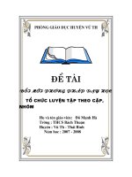 TỔ CHỨC LUYỆN TẬP THEO CẶP, NHÓM TRONG MÔN TIẾNG ANH THCS