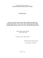 Đánh giá thực trạng thực hiện chính sách hỗ trợ chuyển đổi nghề và tạo việc làm khi thu hồi đất nông nghiệp trên địa bàn quận Lê Chân, thành phố Hải Phòng