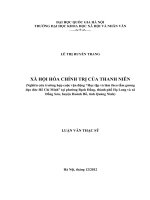chính trị của thanh niên (nghiên cứu trường hợp cuộc vận động Học tập và làm theo tấm gương đạo đức Hồ Chí Minh tại phường Bạch Đằng, thành phố Hạ Long và xã Đ