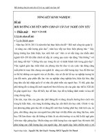 BỒI DƯỠNG CHUYÊN MÔN CHO GIÁO VIÊN CÓ TAY NGHỀ CÒN YẾU