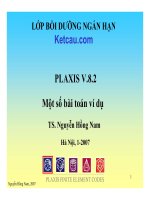 Bài tập plaxis v.8.2. Phân tích ổ định khối đắp
