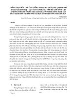 problem based learning) – lợi ích và những vấn đề còn tồn tại áp dụng thực tế trong việc giảng dạy môn học công nghệ sản xuất sạch hơn tại trường đại học kỹ thuật công nghệ TP HCM