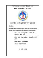Giải pháp nâng cao hiệu quả hoạt động cho vay tiêu dùng tại Sở giao dịch 3 - Ngân hàng đầu tư và phát triển Việt Nam