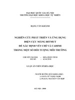 Nghiên cứu phát triển và ứng dụng điện cực màng Bitmut để xác định vết chì và Cađimi trong một số đối tượng môi trường tt