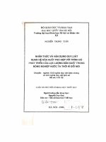 vận thức và vận dụng quy luật quan hệ sản xuất phù hợp với trình độ phát triển của lực lượng sản xuất trong nông nghiệp nước ta thời kỳ đổi mới