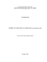 Nghiên cứu tính chất của hợp chất La2 3Ca1 3Mn1-xCOxO3
