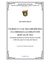 Tái định cư và sự thay đổi đời sống của nhóm Đan Lai (Thổ) ở vườn Quốc gia Pù Mát (Trường hợp người Đan Lai ở hai bản Tân Sơn và Cửa Rào, xã Môn Sơn, huyện Con Cuông