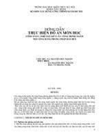 HƯỚNG DẪN THỰC HIỆN ĐỒ ÁN THIẾT KẾ CÔNG TRÌNH NGẦM - ĐÀO HỐ