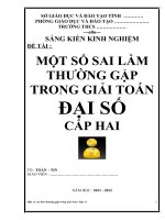 SKKN TOÁN THCS MỘT SỐ SAI LẦM THƯỜNG GẶP TRONG GIẢI TOÁN ĐẠI SỐ CẤP HAI