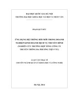 Ứng dụng hệ thống đổi mới trong doanh nghiệp kinh doanh dịch vụ truyền hình (nghiên cứu trường hợp Tổng công ty truyền thông đa phương tiện VTC