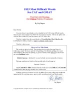 1853 Most Difficult Words for CAT and GMAT