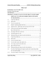 Hoàn thiện công tác tuyển mộ và tuyển chọn nhân lực tại công ty cổ phần Phát triển hạ tầng kỹ thuật viễn thông