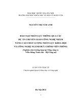 Đào tạo nhân lực thông qua các dự án chuyển giao công nghệ nhằm nâng cao chất lượng nhân lực khoa học và công nghệ ngành Bưu chính viễn thông