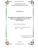 Bổ chính SUSY-QCD cho sinh cặp SQUARK trong quá trình hủy cặp e+ -e- với tham số phức