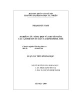 Nghiên cứu tổng hợp và chuyển hóa các azometin từ dãy 5 - aminoindol thế tt