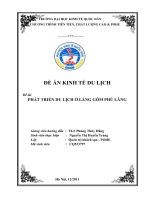 Kế hoạch Phát triển du lịch ở làng gốm Phù Lãng