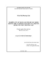 Nghiên cứu sử dụng lectin để xác định kháng thể và kháng nguyên của một số bệnh ung thư thường gặp tt1 