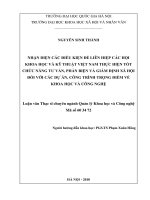 Nhận diện các điều kiện để liên hiệp các hội khoa học và kỹ thuật Việt Nam thực hiện tốt chức năng tư vấn, phản biện và giám định xã hội đối với các dự án, công