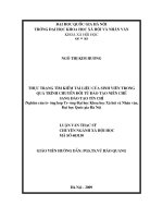 Thực trạng tìm kiếm tài liệu của sinh viên trong quá trình chuyển đổi từ đào tạo niên chế sang đào tạo tín chỉ (nghiên cứu trường hợp Trường Đại học Khoa học Xã hội