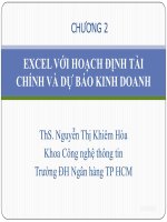 Bài giảng Tin học ứng dụng Chương 2 - ThS. Nguyễn Thị Khiêm Hòa